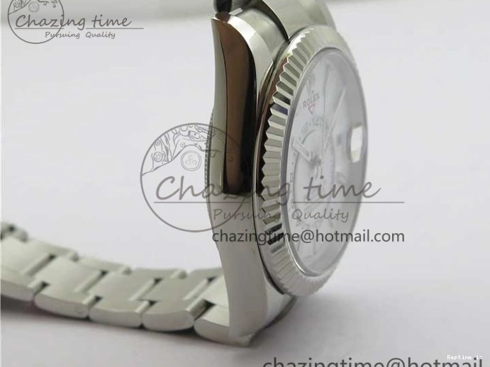 1218 Sky-Dweller 326934 SS Noob 1:1 Best Edition White Dial on SS Bracelet Asian 23J to TechFriendly 2880